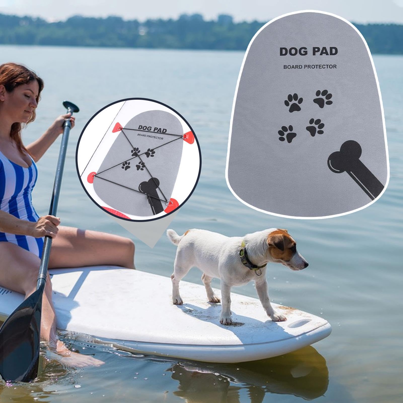 Tapis de Paddle pour Chien, Tapis de Traction pour Surf pour Animaux de Compagnie, Planche à pagaie pour Tapis de Traction pour Chien, Tapis de Traction antidérapant adapté aux Voyages, pour