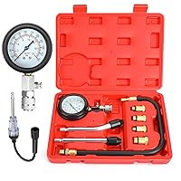 Vista 7 de BETOOLL Kit de probador de compresión de cilindro de motor de gasolina 8pcs medidor de herramienta automotriz