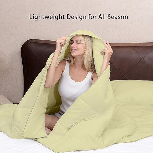 Miniatura 4 de Edredón acolchado de 1 pieza, relleno de edredón alternativo de plumón con pestañas en las esquinas, para todas las estaciones, transpirable, suave,