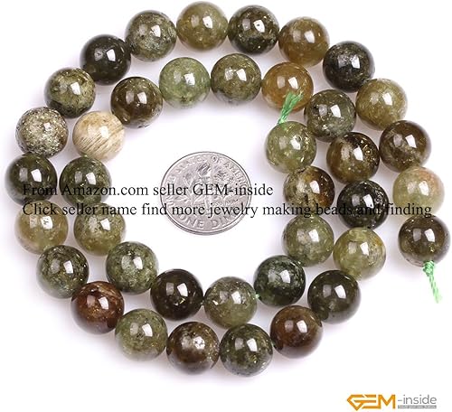 Miniatura 3 de Gem-Inside - Perlas sueltas naturales de Tsavorita de 0.394 in, hechas a mano para mujeres