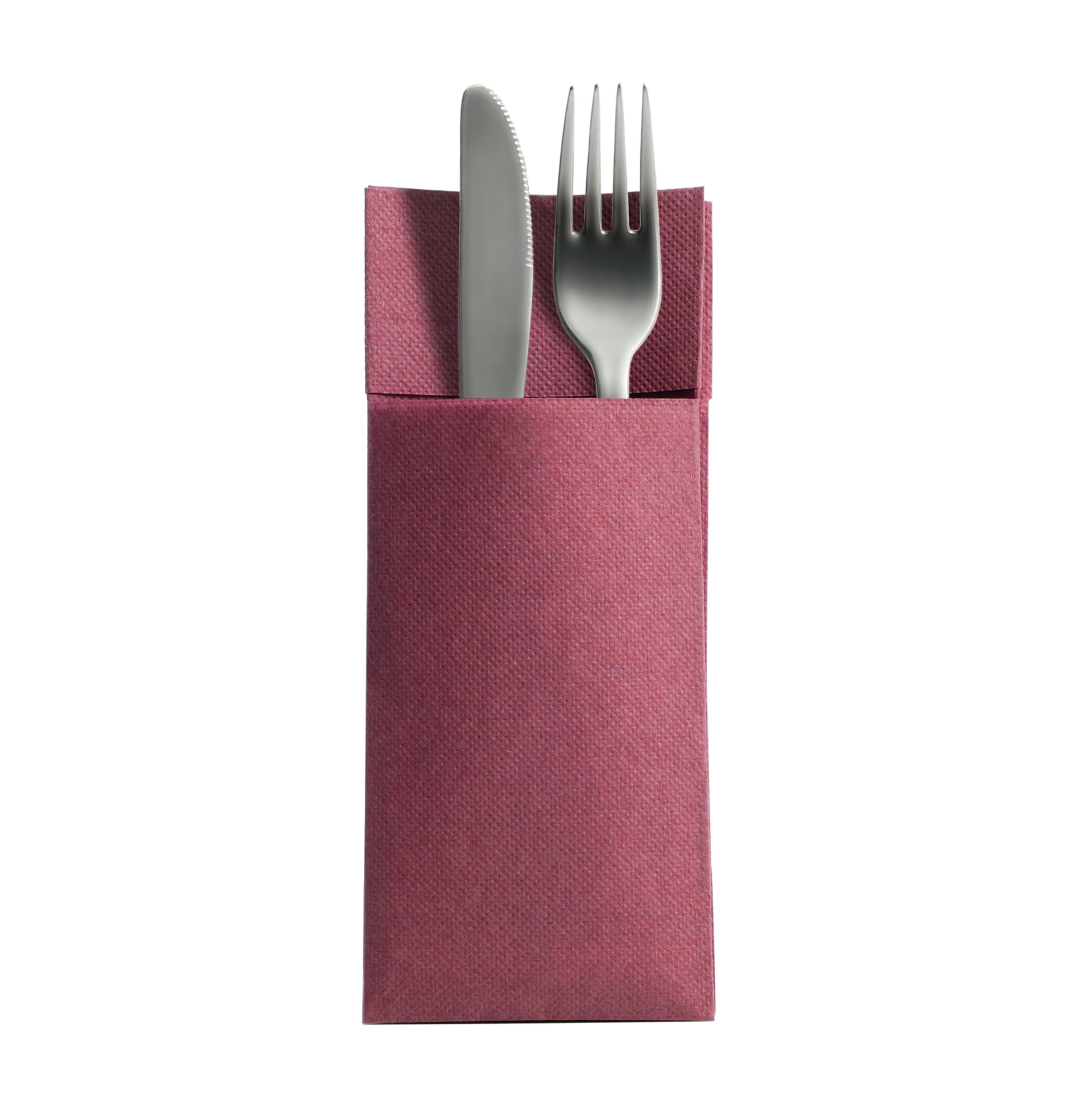 Aroba 1250 miękkich serwetek na sztućce z miękkiego materiału, objętość i struktura, wstępnie złożone serwetki z rozcięciem, 32 x 38 cm, składane, dobrej jakości, bordowa czerwień