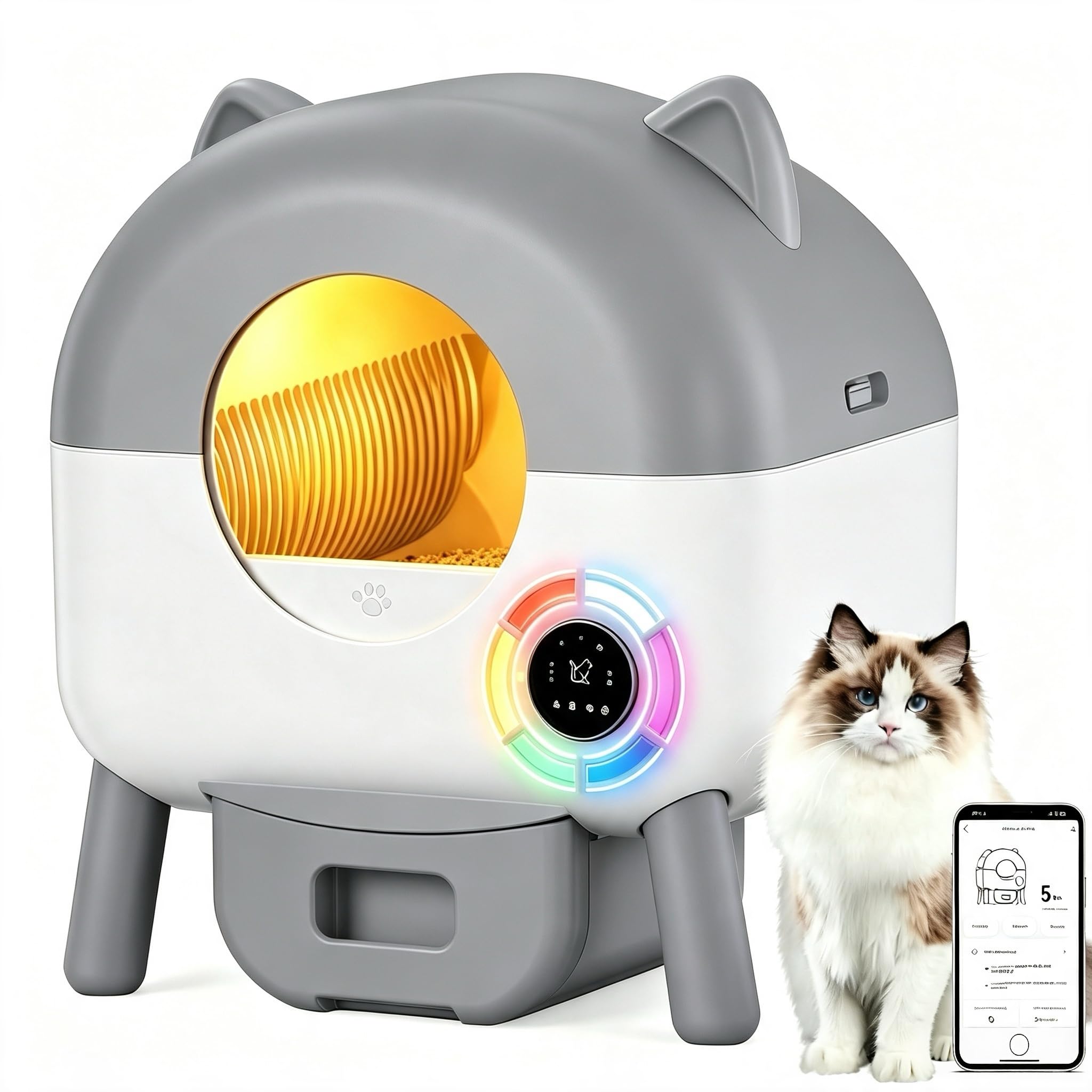 SEERFashion Lettiera Gatto Autopulente Con APP · Lettiera Automatica Per Gatti — immagine 4 di 16