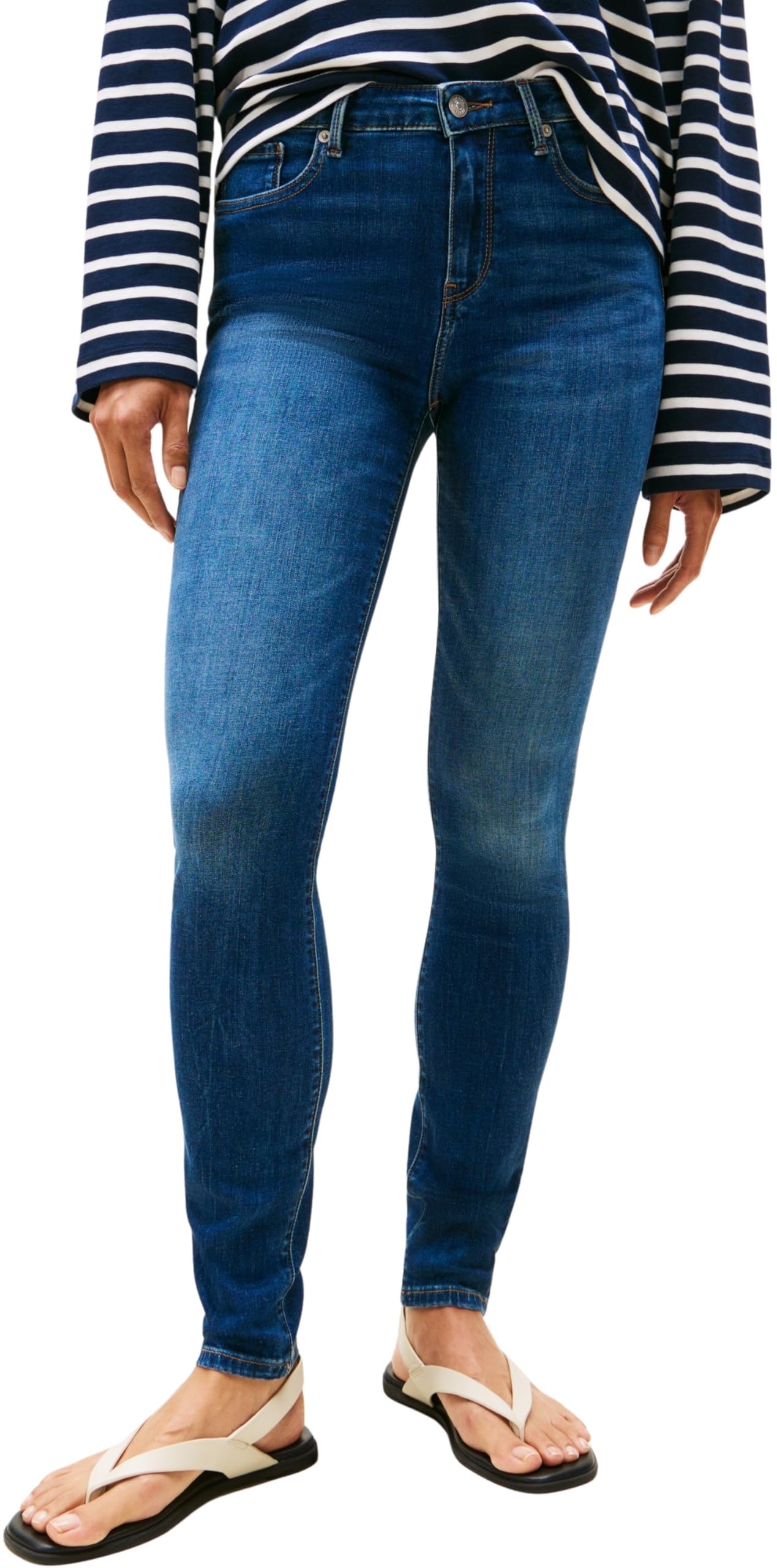Tommy Hilfiger Women's Flo High Waist Wide Leg Jeans, Blue (Flo), 30W/25L
