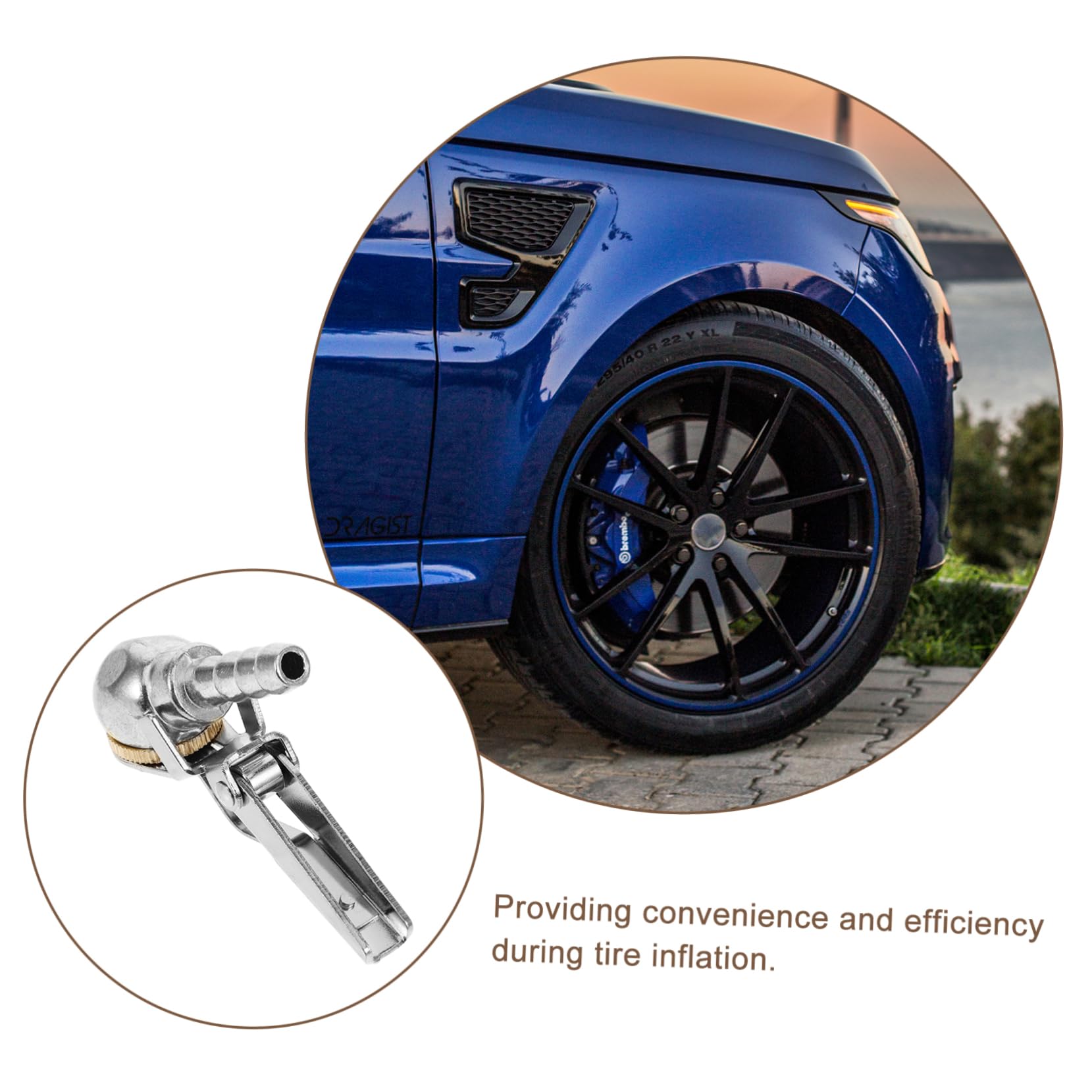 Mikinona Sturdy Tire Air Chuck Universal Fit for Tire Inflator Portable Tire Air Compressor Car Tire