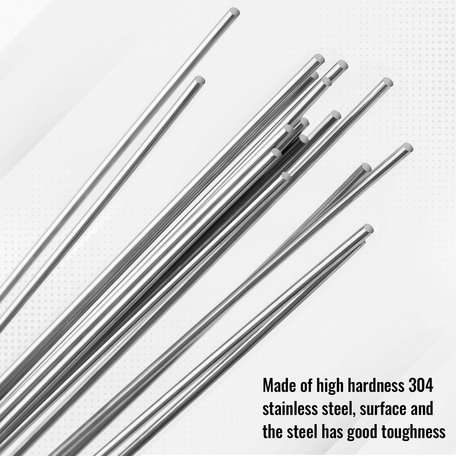 50pcs 1.5mm x 300mm 304 Stainless Steel Round Rods - Image 3