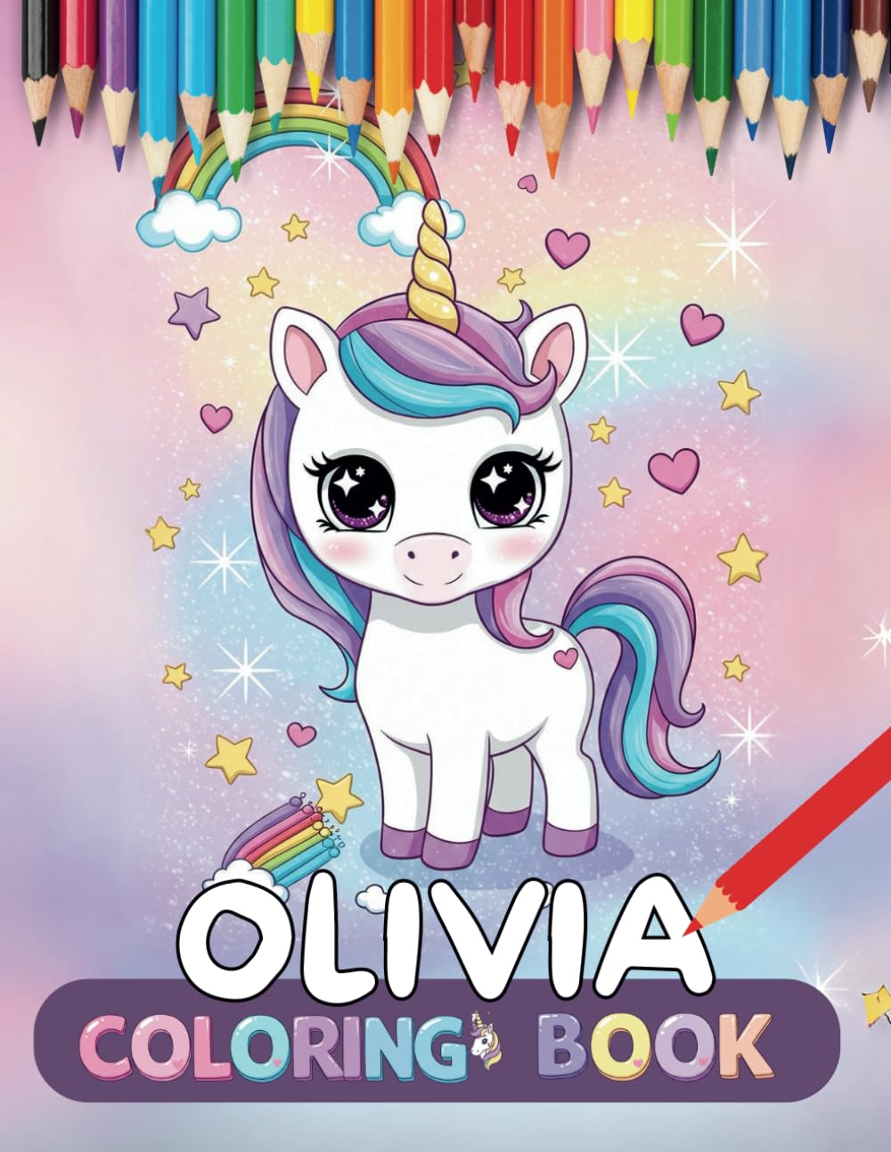 Olivia personalized coloring book: 30 Unique Designs Unicorns Olivia personalized gifts (Olivia book series Olivia personalized gifts)