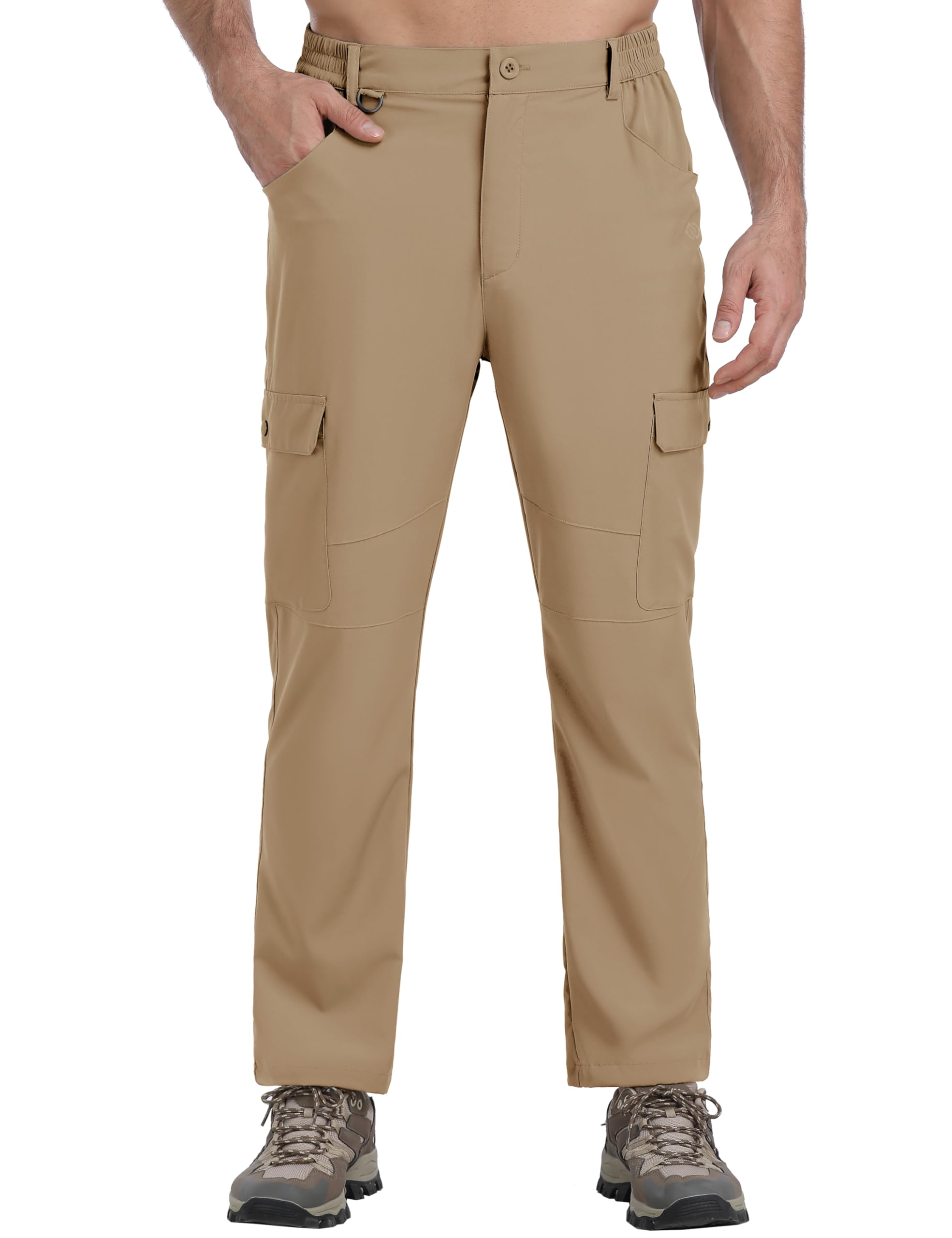 MoFiz Pantalon de randonnée léger pour homme - Séchage rapide - Pantalon cargo respirant - Pantalon fonctionnel avec 6 poches