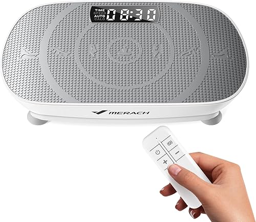 Miniatura 1 de MERACH Máquina de ejercicios con placa de vibración, placa de vibración curvada para pérdida de peso de drenaje linfático, placa vibratoria con