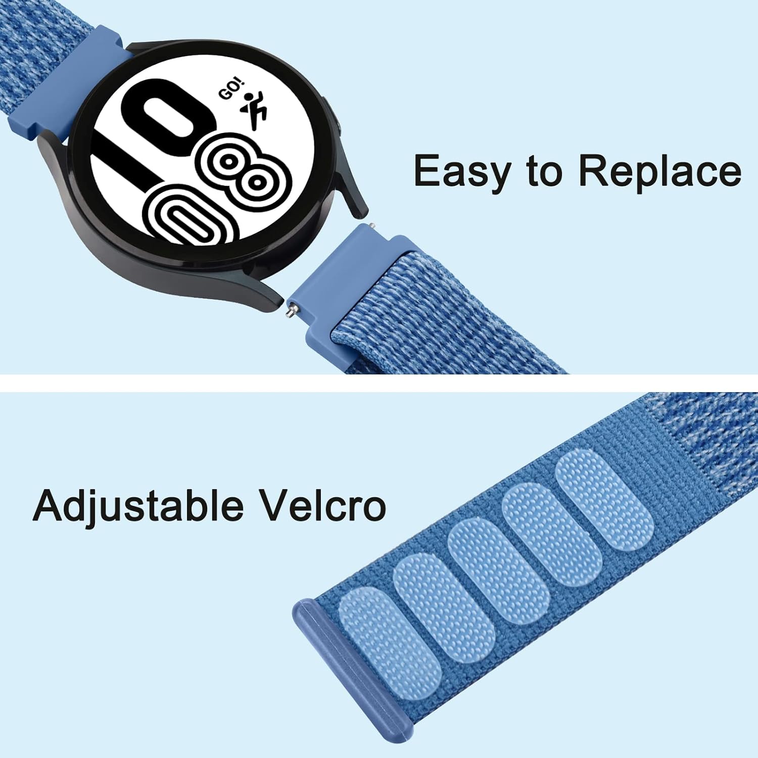 Amzpas 20mm 22mm Quick Release Nylon Band Compatible with Samsung Galaxy Watch 3 45mm/Galaxy Watch 46mm/Gear S3 Frontier/Classic/Venu 3/Venu 2/Vivoactive 4/Fossil Gen 6 44mm Bands for Women Men - Image 8