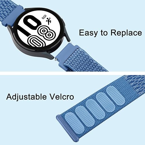 Miniatura 3 de Amzpas Correa de nailon de liberación rápida de 0.787 in y 0.866 in, correa de repuesto suave y transpirable para Samsung Galaxy Watch