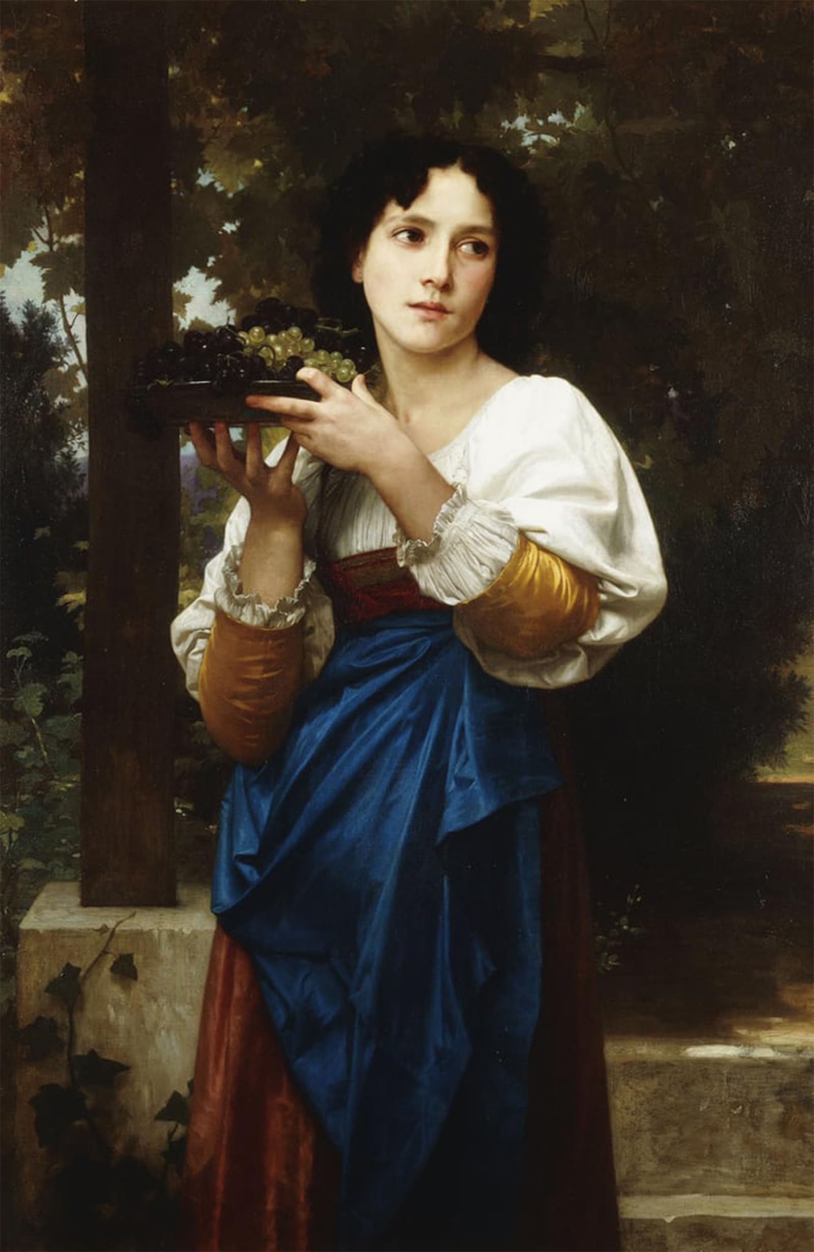 HRJUBWREE Famous Paintings Pictures Artwork Picture in Love by William Adolphe Bouguereau Photo Wall Print for Home Decor 60x90cm