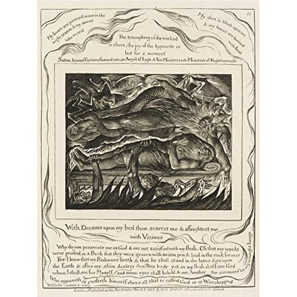 Artery8 Blake Jobs Evil Dreams 1825 Painting Art Print Canvas Premium Wall Decor Poster Mural