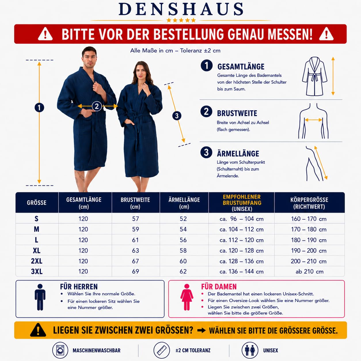 Waffelpique Bademantel Damen Herren aus 100% Baumwolle – OEKO-TEX Standard – leicht und atmungsaktiv – Morgenmantel mit Schalkragen und Gürtel – Sauna und Spa Mantel Unisex