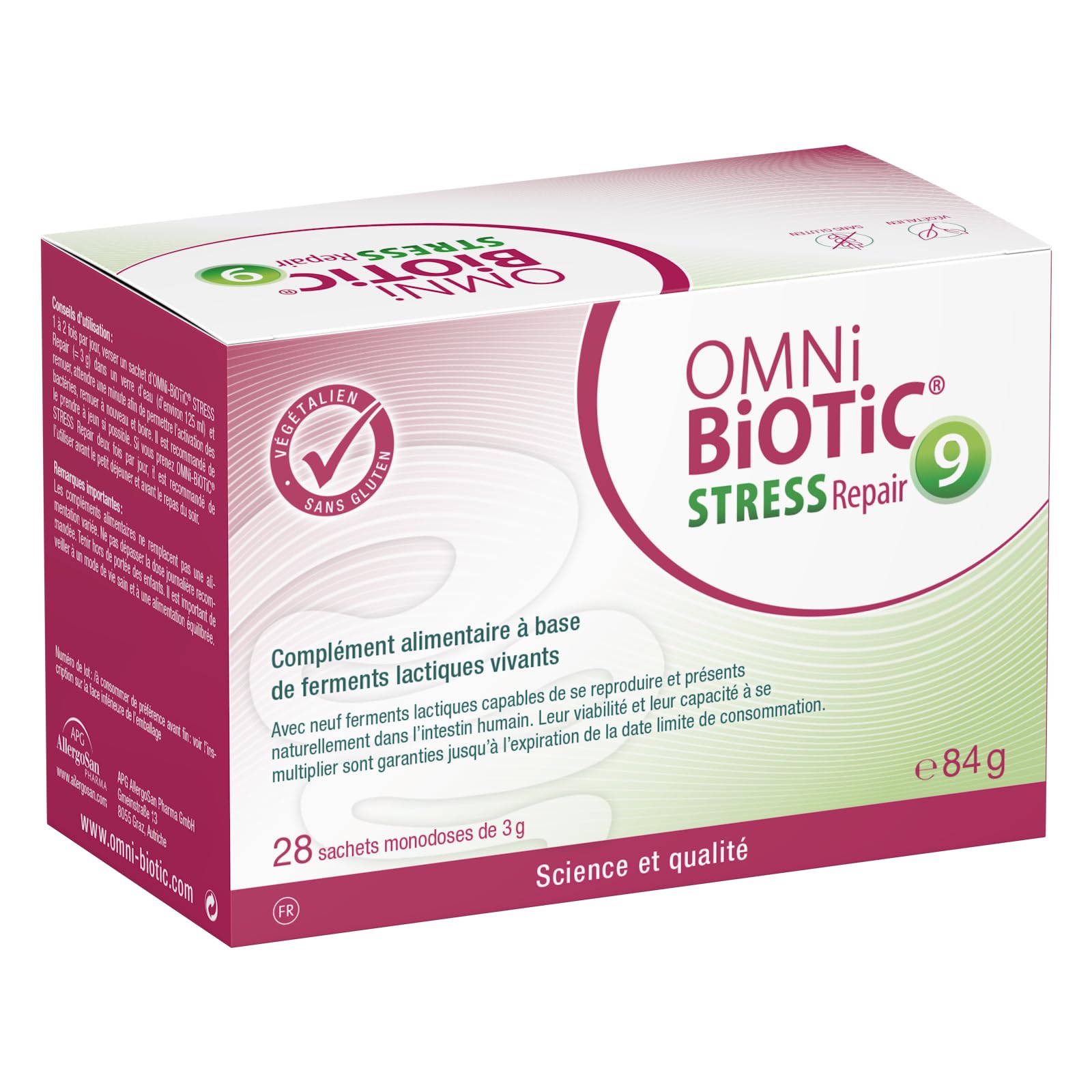 OMNi-BiOTiC STRESS Repair | Probiotique | Stress & Flore intestinale | 9 souches bactériennes | 15 milliards d’UFC par dose journalière | 28 sachets | En poudre