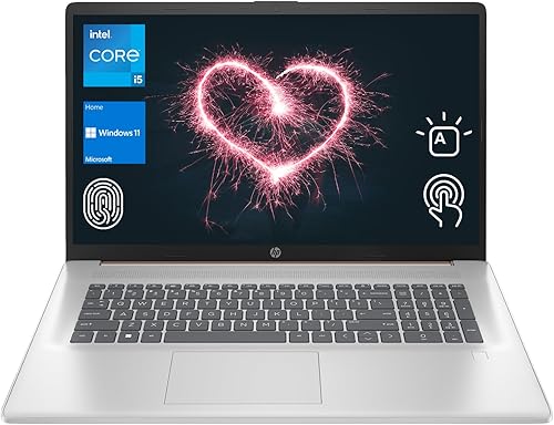 Miniatura 1 de HP 2023 17t Premium Rose Gold Laptop, pantalla táctil HD+ de 17.3 pulgadas, Intel Core i5-1335U, 32 GB de RAM, 1 TB SSD, cámara web, lector FP, KB
