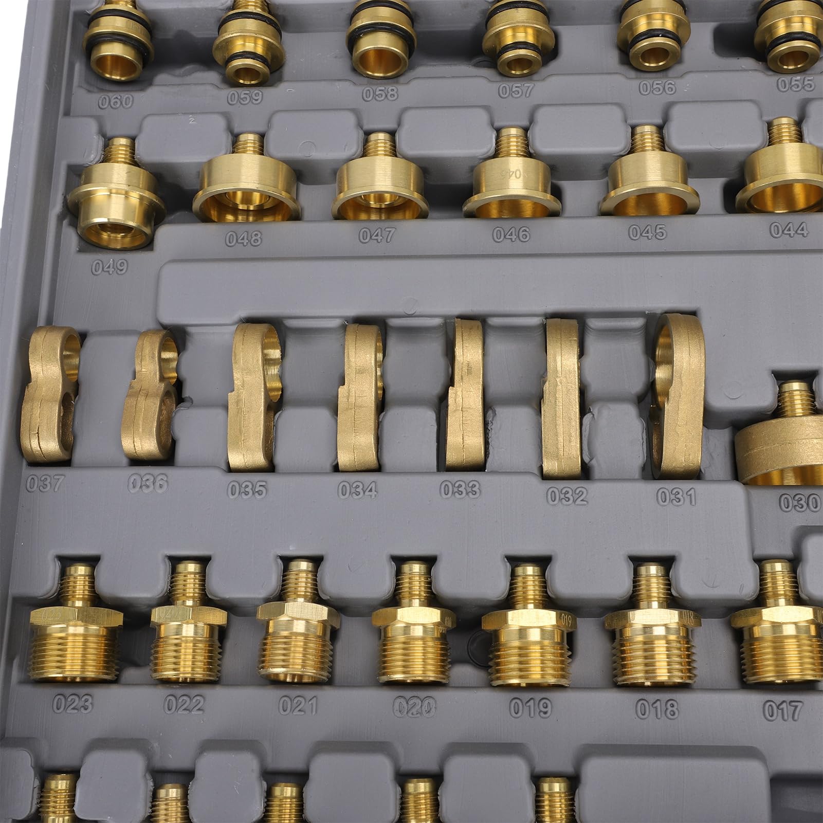Ausla Kit de Detección de CA Automotriz Kit de Prueba de Aire Acondicionado Automático de Latón 122 Piezas con Núcleos de Válvulas y Juntas para Reparación y Mantenimiento del de CA del Automóvil