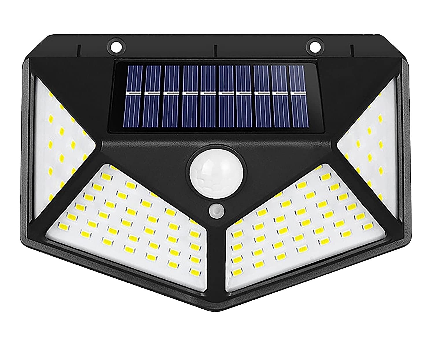 kolorfish 100 led bright outdoor security lights with motion sensor solar powered wireless waterproof night spotlight for outdoor/garden wall, solar lights for home