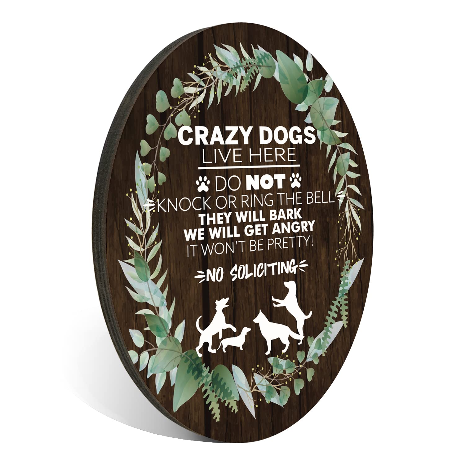 PMB026 Multicolor No Soliciting, Do Not Knock or Ring Bell Sign - 4" x 5" (with Strong Adhesive Tape) for Indoor/Outdoor Home or Business Use