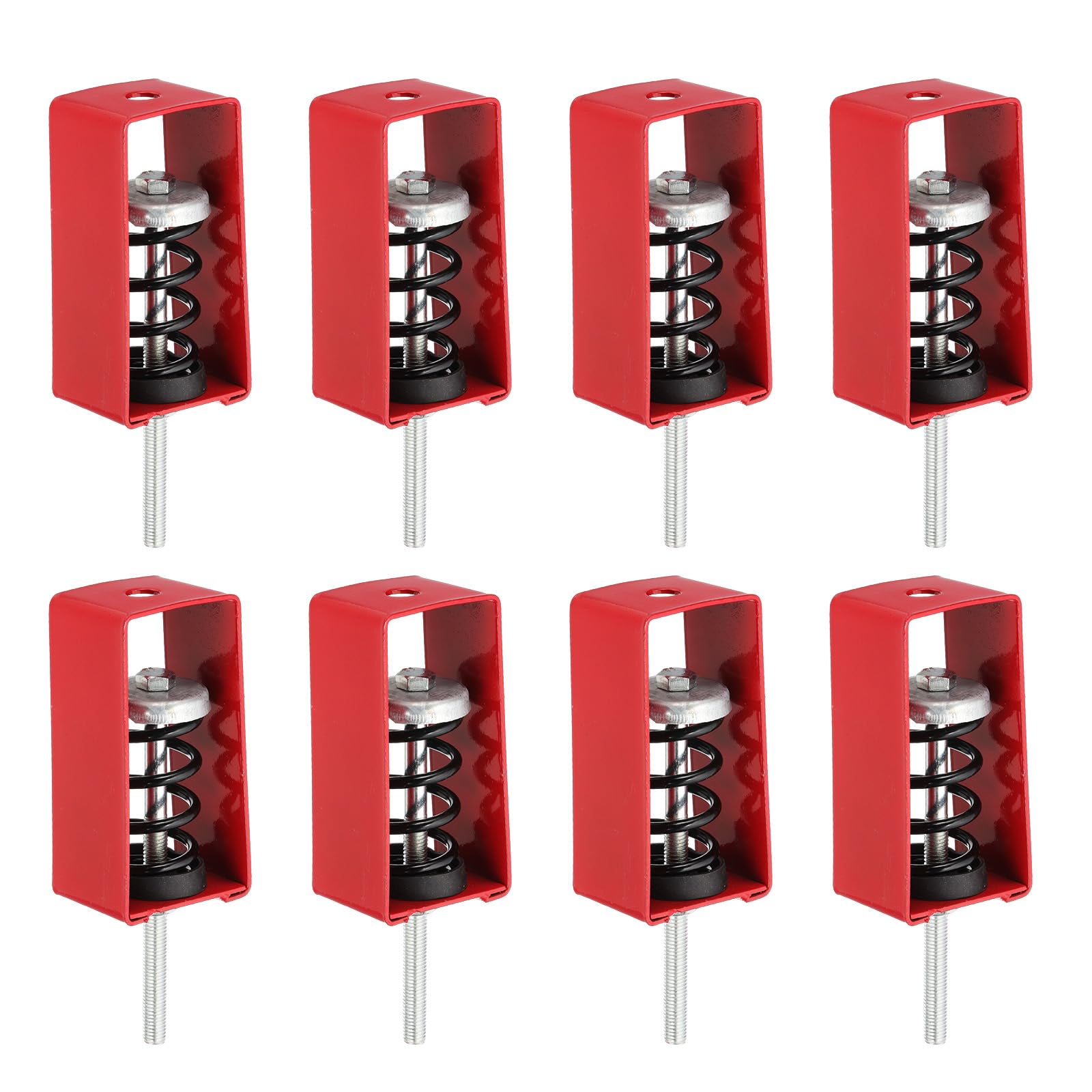 PATIKIL Suspentes De Ressort De Plafond Isolateurs De Vibrations, 8 Pièces 110lbs Supports Amortisseurs De Vibrations Mécaniques Anti-Vibrations Pour A/C Processeur D'Air,(XHS) Rouge