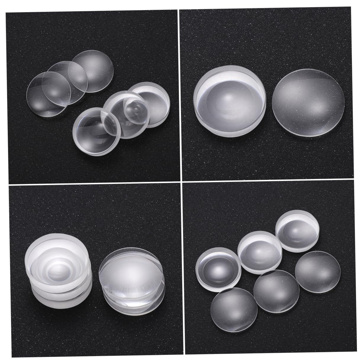 OUNONA Lot De 5 Lentilles Optiques En Verre 42 Mm Double Convexe Longueur Focale 42 Mm Pour Laboratoires Scientifiques 6 Pièces X 5
