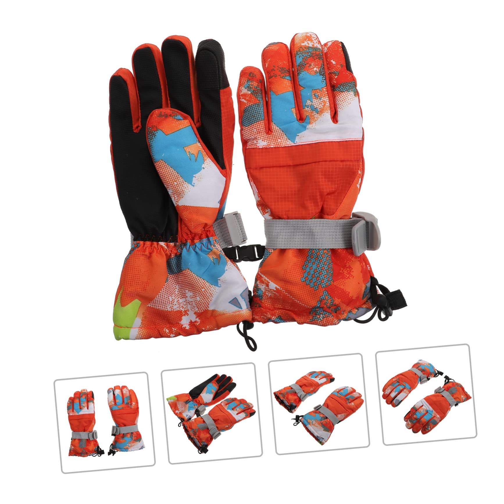 Holibanna Ski Gloves Winter Warm Riding Gloves Heated Function Waterproof Windproof Touchscreen Palms for Cycling Hiking Skating