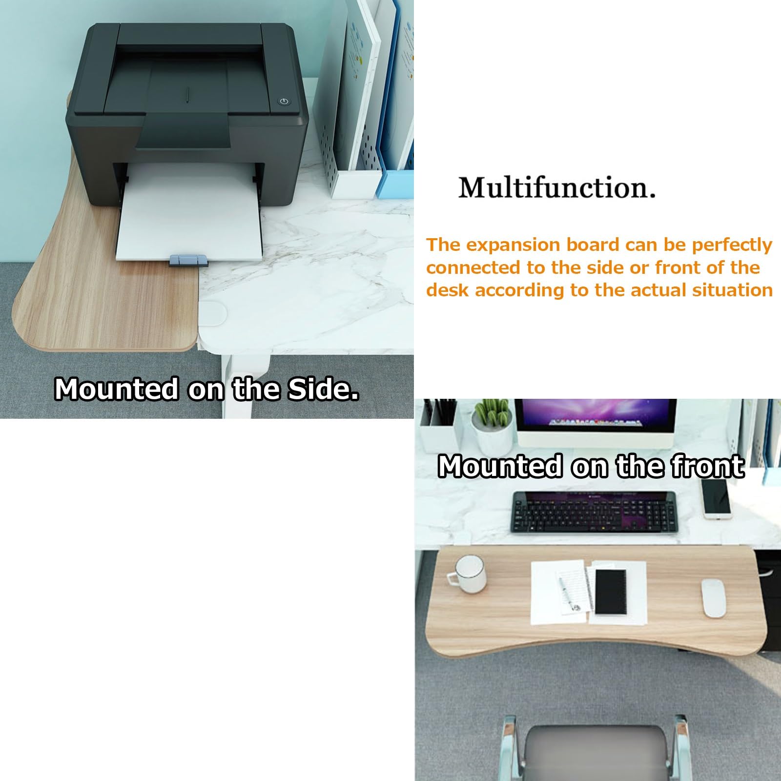 Soberine Scrivania PC E Stampante Con Ruote Ufficio Mobile Tavolo Per - Foto 3