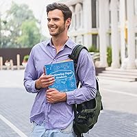 Vista 4 de Colarr Engineering Computation Pad 8.5" x 11" Engineering Wirebound Spiral Notebook Grid Pad 5 Squares Per Inch Graph Paper for Drafting Drawing Blue