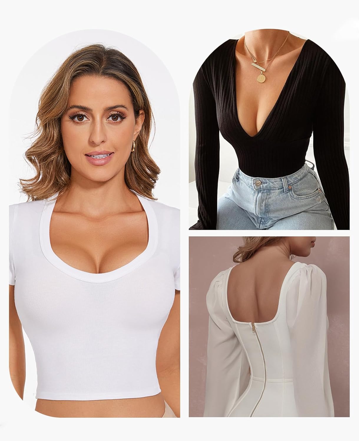 Push Up Thick Padded T Shirt Bra Underwire Support Plunge Everyday Bras for Women Add 2 Cup Black 32E - Image 6