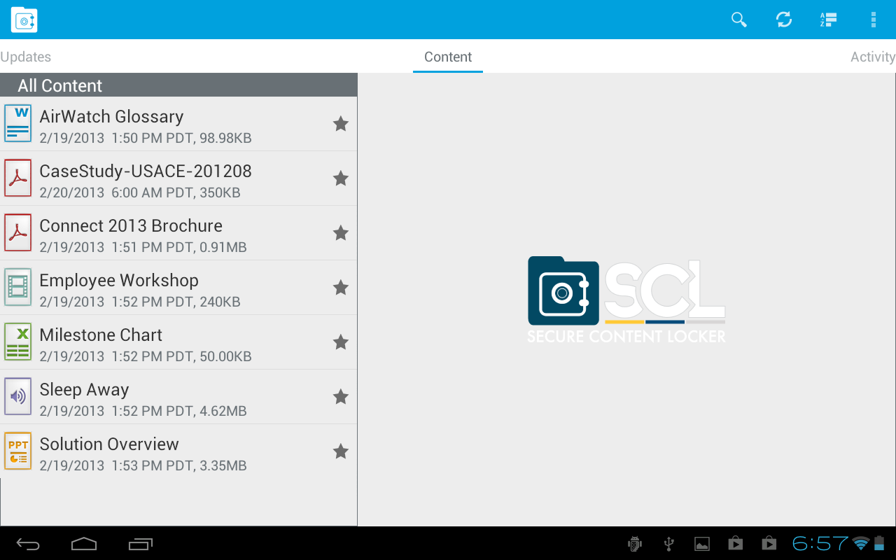 AirWatch Content Locker-App im Amazon Appstore