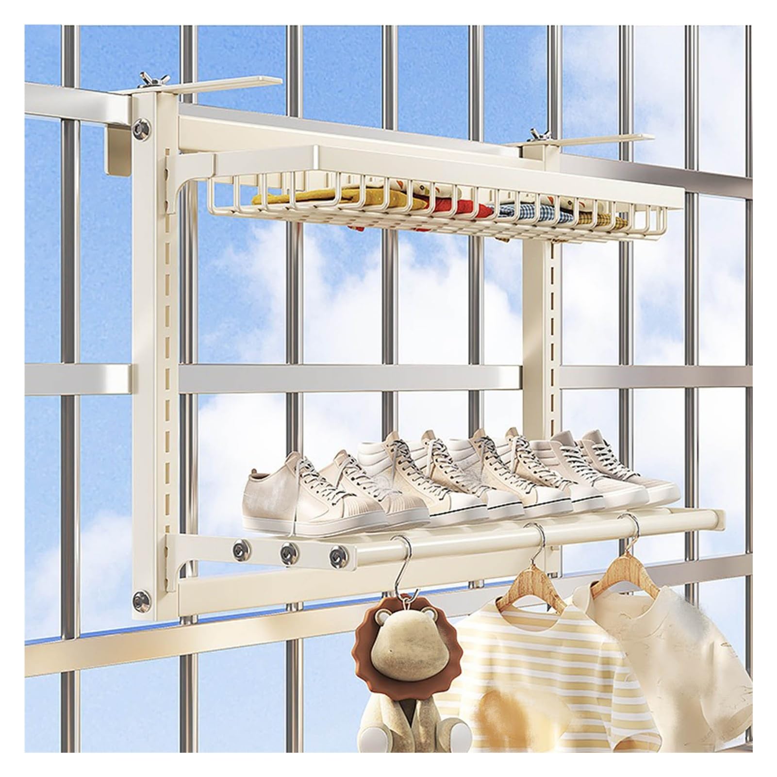 Soporte para Radiador, Consola para Radiador Interior Estante Flotante para Radiador Fácil Instalación para El Pasillo El Salón Secar Ropa Y Zapatos
