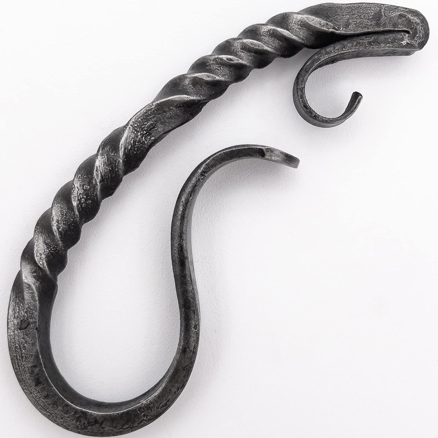 Armory Replicas Scorching Contact Iron Pot Holder | Medieval Hand Forged Functional Prop Camping Kettle Handle Hook