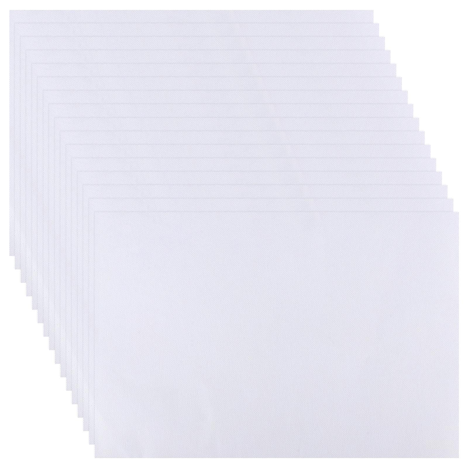 Deevoka Water Soluble Hand Sewing Stabilizers Water Soluble Stabilizer Blank Embroidery Stabilizers for Pants Patterns Embroidering, Quantity 16