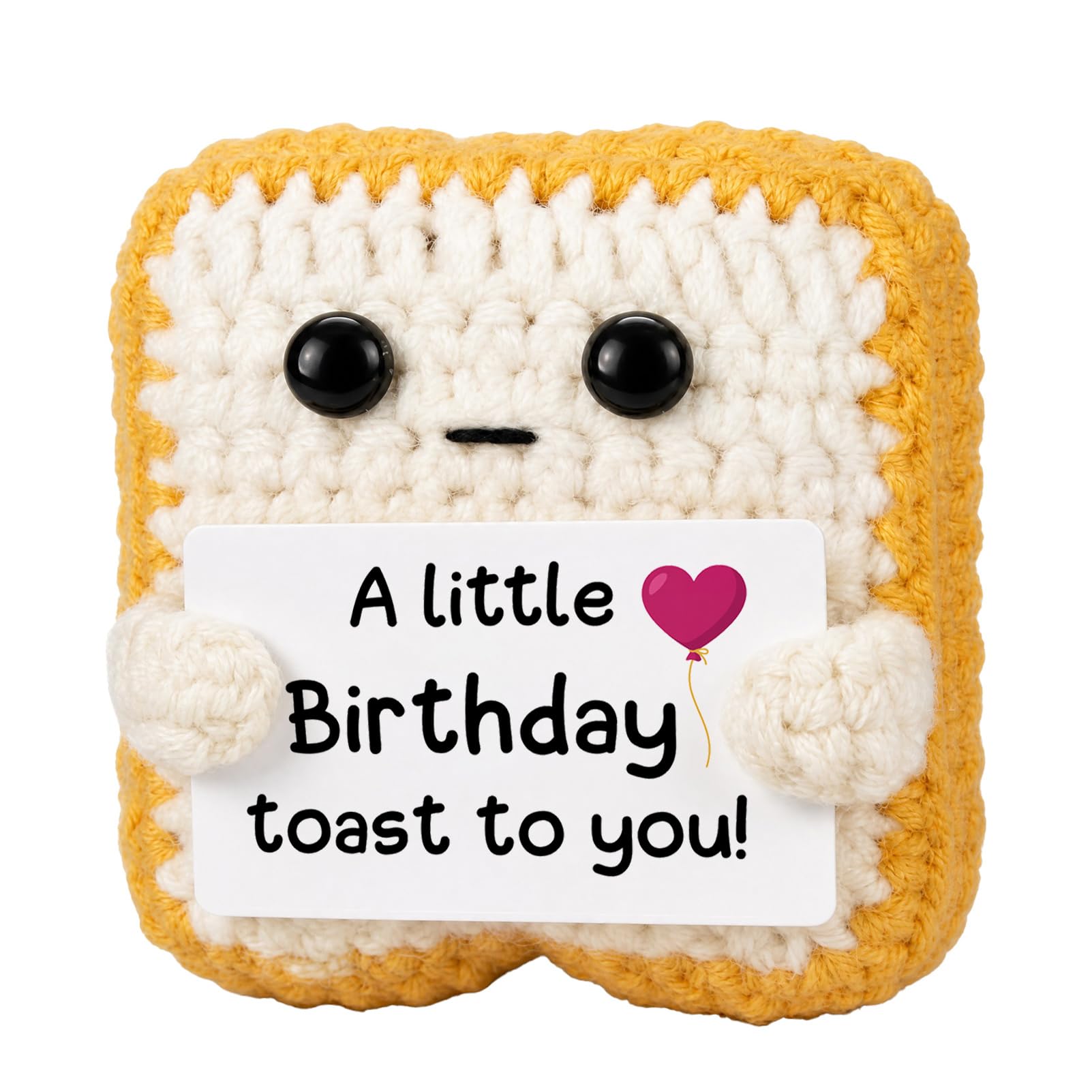 BOBPPOP A Little Birthday Toast Plush, Hand Crochet Funny Birthday Gifts For Women, Men, Mom, Friend, Best Friend, Cute Decoration For Easter Basket