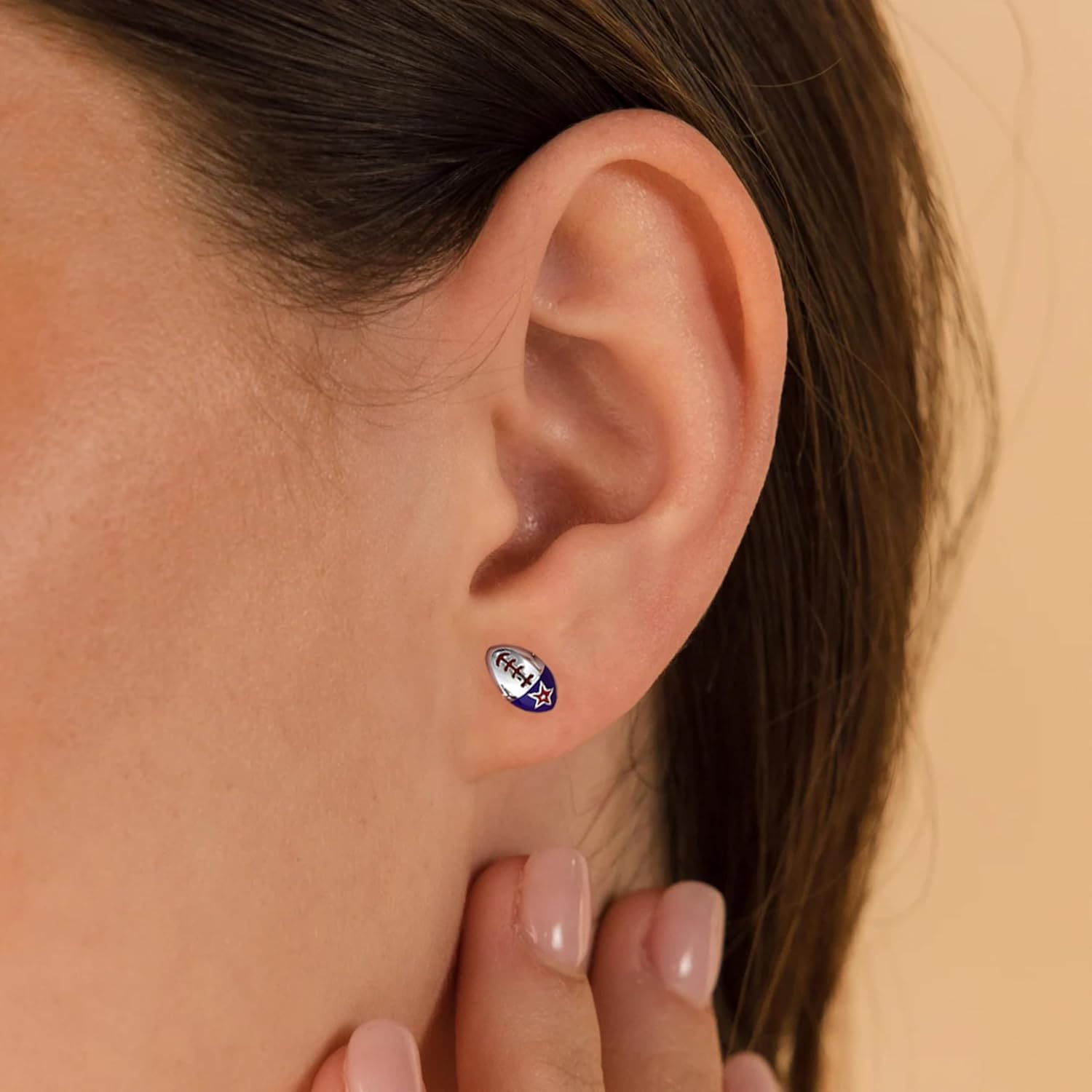 925 Sterling Silver Football Soccer Ball Stud Earrings Sports Earrings Jewelry for Women - Image 6