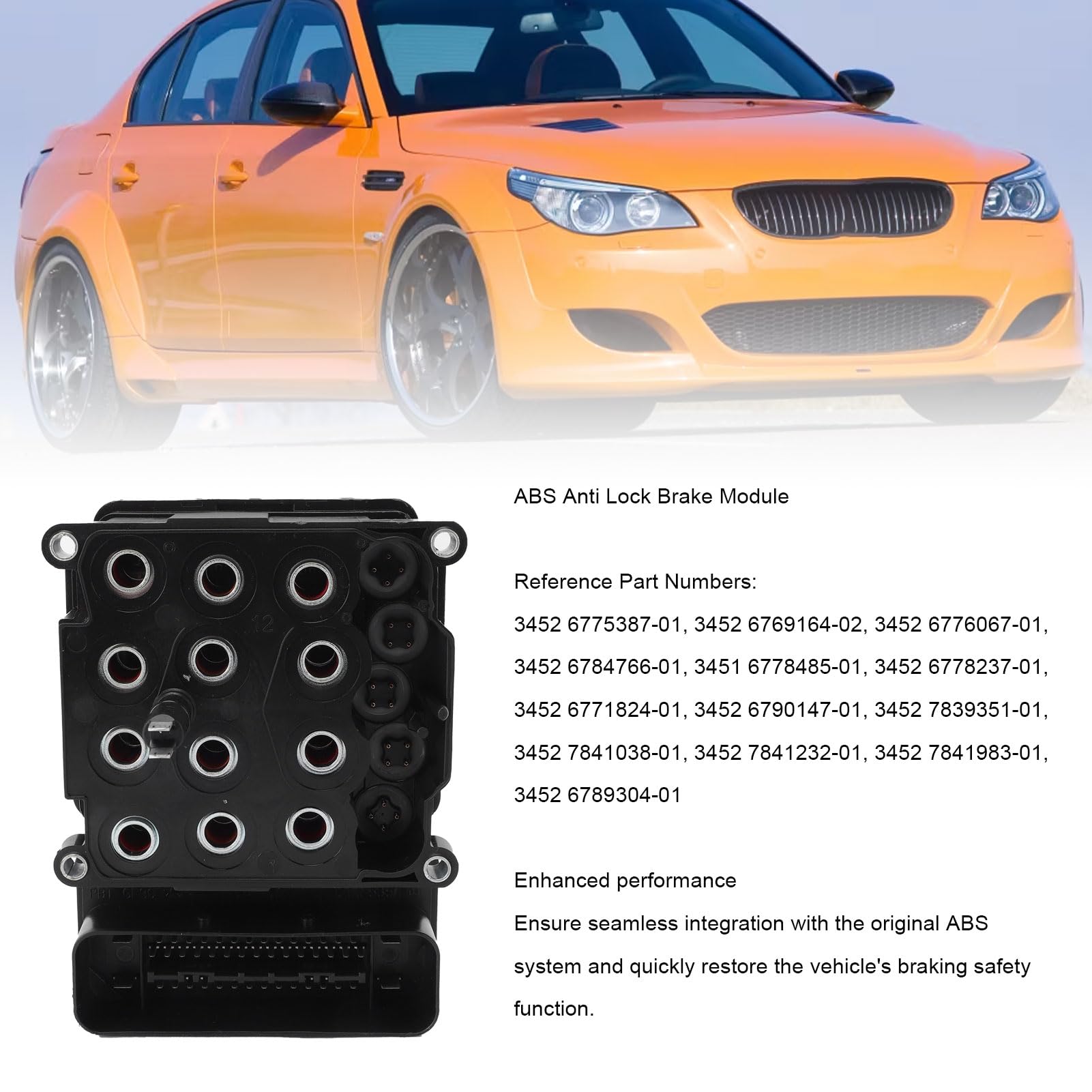 Akozon Módulo de Freno Antibloqueo ABS, Reemplazo del Módulo de Control ABS de Alto Rendimiento para 325i 328i 330i 335i M3, M5, M6 Z4 3452