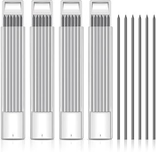 24 Pcs 2.8 mm Pencil Refills for Carpenter Mark Pencils, Solid Deep Hole Mechanical Construction Pencil Replacements, Deep Hole Mechanical Builders Pencil for Woodworking Architect (Black)