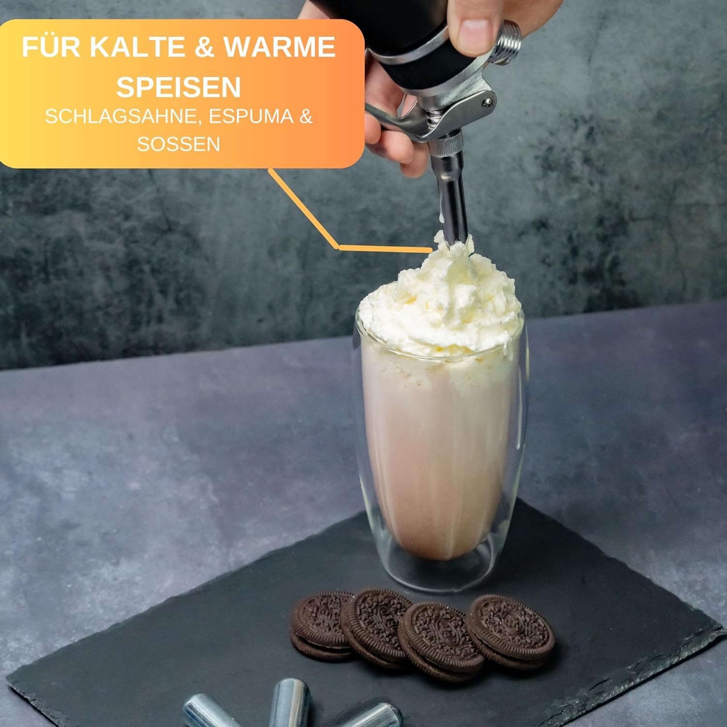 Capsule N2O Per Sifone Panna - 24 Pezzi Per Dolci E Preparazioni