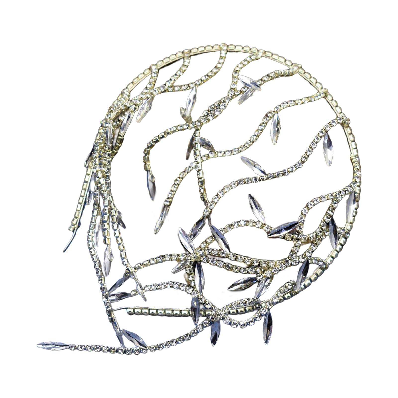 Tocados de cristal hechos a mano con diamantes de imitación, accesorio para el pelo de novia, tiara para novia, damas de honor, decoración para el cabello, tocados de novia para boda y pelo corto