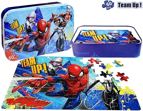 Miniatura 2 de Rompecabezas de Disney para niños de 4 a 8 años 60 piezas de Marvel Spiderman rompecabezas juguetes para niños y niñas
