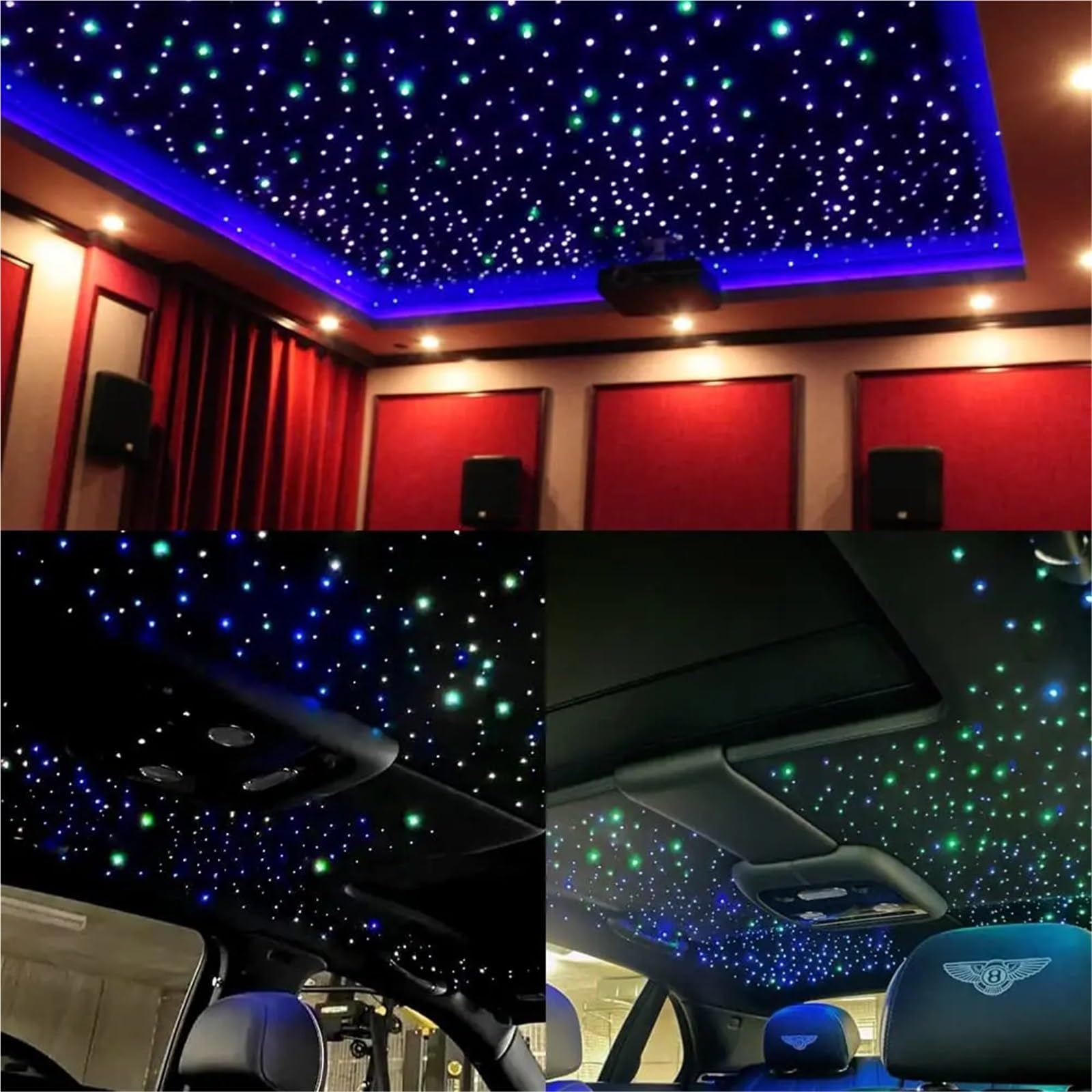 16W Twinkle&Sound Aktywuj Światłowód Starlight Headliner Samochód Dom Sufit Niebo Dekoracja APP Inteligentne i Zdalne Sterowanie Silnik Światła Wysoka Wydajność
