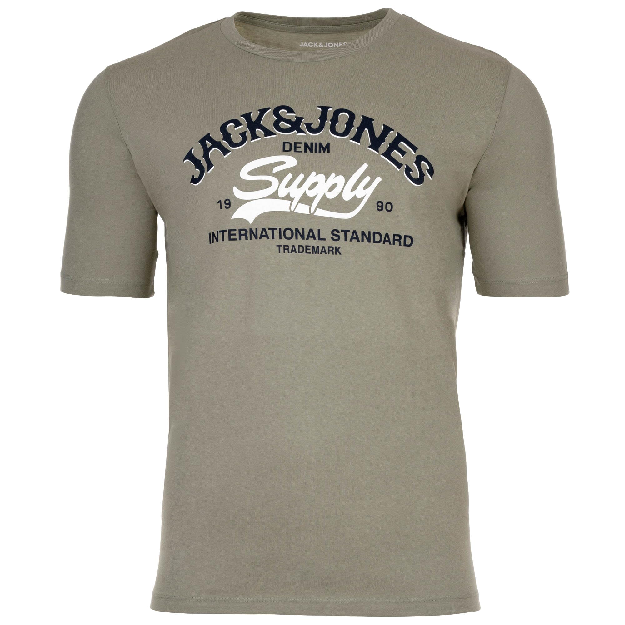 JACK&JONES Herren T-Shirt, 5er Pack - JJLEOGRA Tee Crew Neck, Kurzarm, Rundhals, Baumwolle, Logo-Print