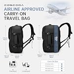 6x13x17 inch Personal Item Bag for Budget Flight in Canada,15x33x43 cm Travel Bag,Expandable Travel Backpack