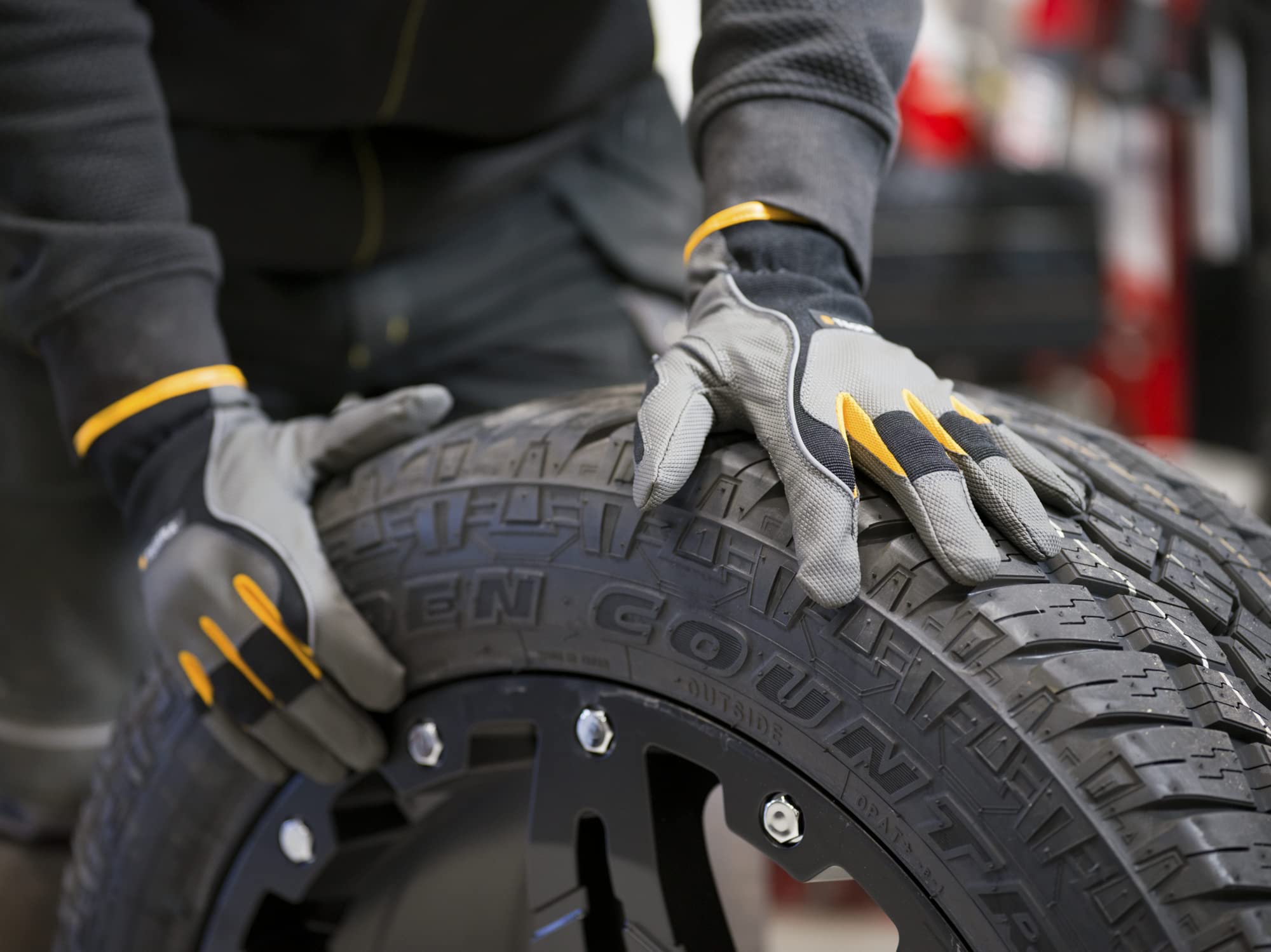Ejendals Tegera 9125 Gants en Cuir synthétique Taille 8 Gris/Noir/Jaune