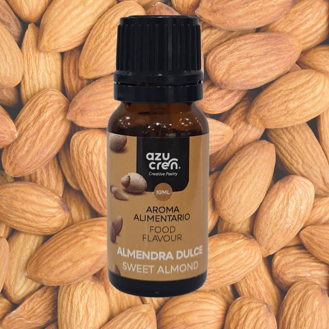 zucren - Saborizante para Repostería - Aporta Aroma y Sabor a tus Tartas, Bizcochos y Galletas -10 ML (Almendra Dulce)