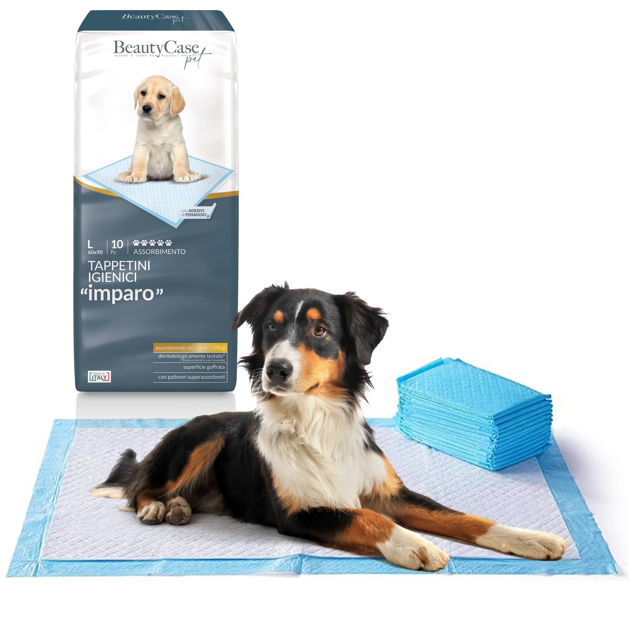 Beauty Case Pet Tappetini Igienici per Cani 60x90cm - 40x Traversine Cani e Gatti per Addestramento Cuccioli - Monouso, Super Assorbenti, Antiodore - Assorbenza 5/5