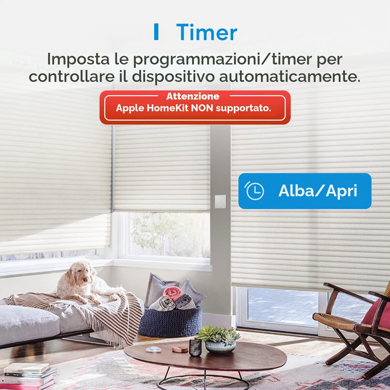 meross Interruttore WiFi per tapparelle WiFi, Switch Tattile Controllo APP, interruttore per tende da finestra compatibile con Alexa, Google Home e SmartThings, comando vocale e controllo remoto