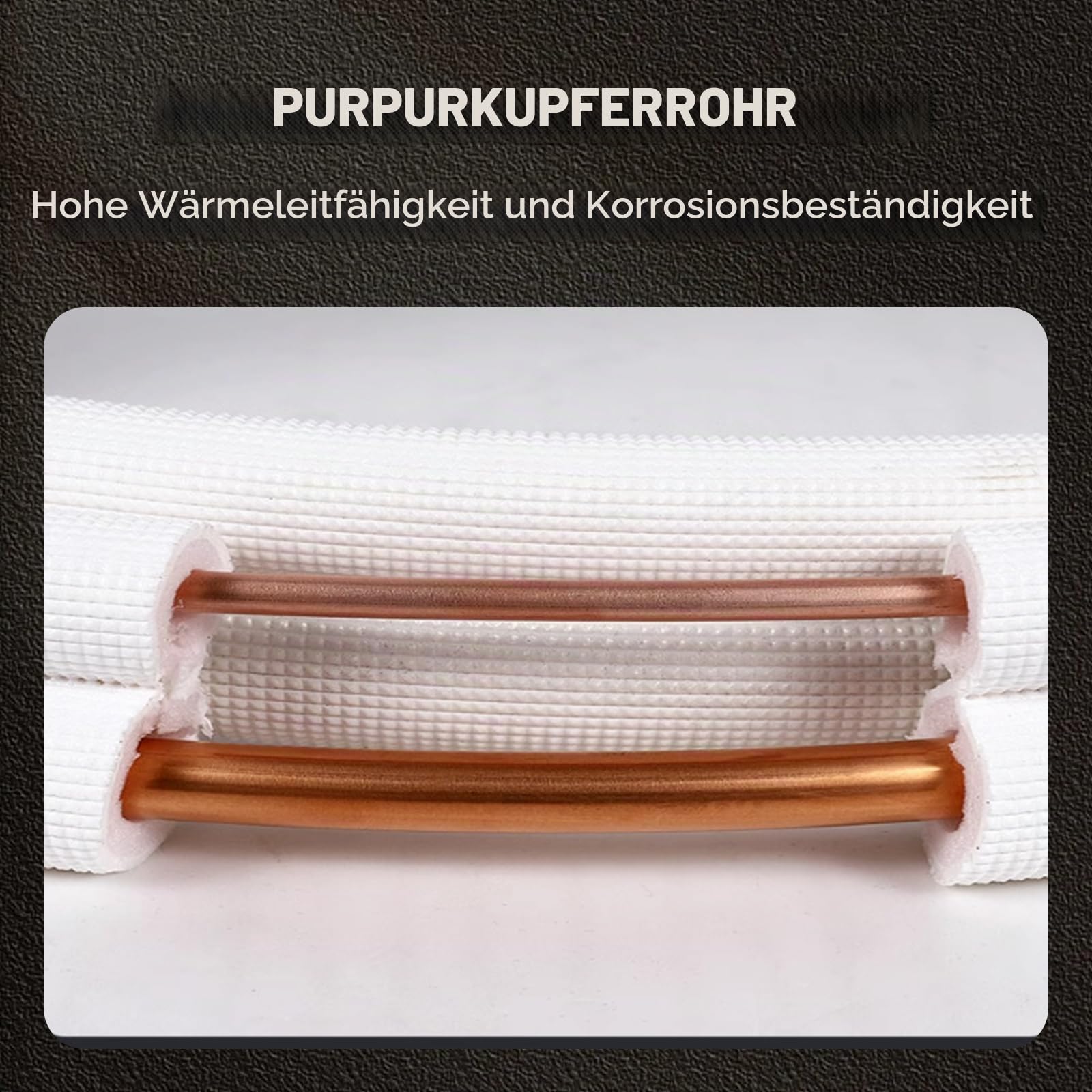 Kupferrohr für Klimaanlagen Verdicktes Kupfer Isoliert für Split Klimaanlage Kleine Größe Kupferrohr Isoliert Kupferrohr