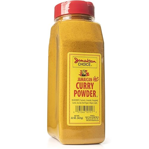 Jamaican Choice Polvo de curry caliente, Kosher 22 oz