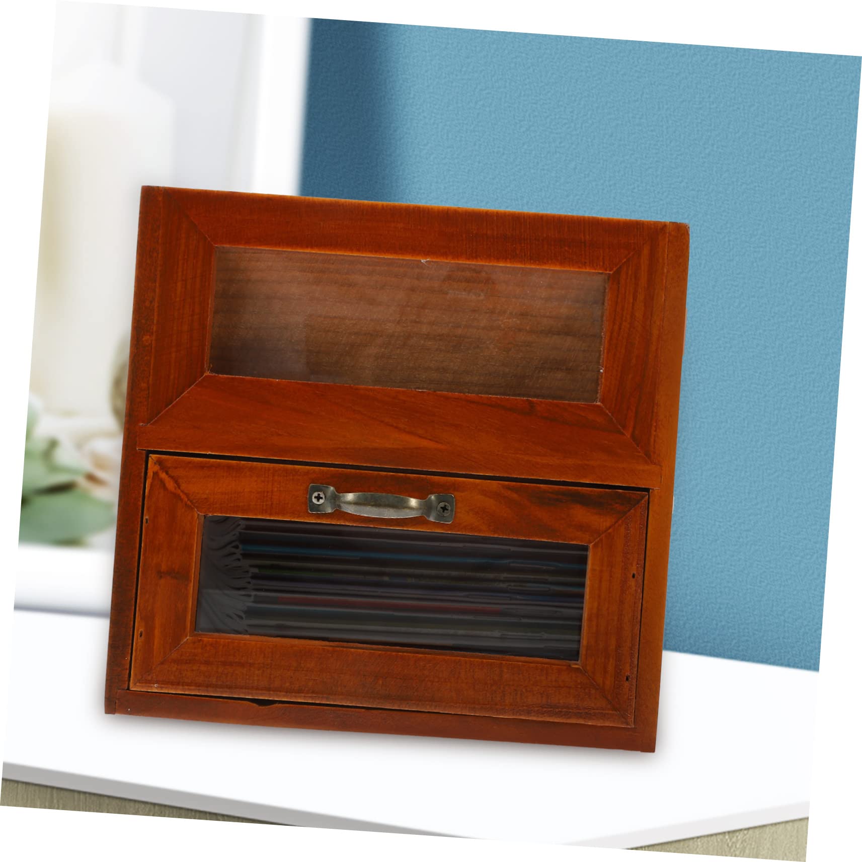 Cabilock Organisateur De Bureau Vintage Armoire De Rangement Support Pour Articles Et Papeterie Pour Maison
