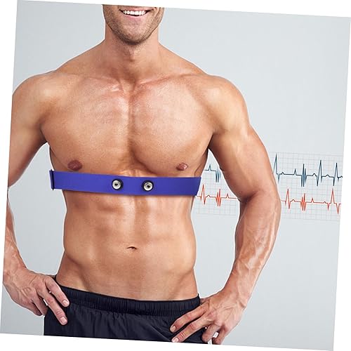 Miniatura 6 de Cinturón de pecho banda de corazón monitor de reemplazo para deportes elástico transpirable multiusos cómodo ajuste azul